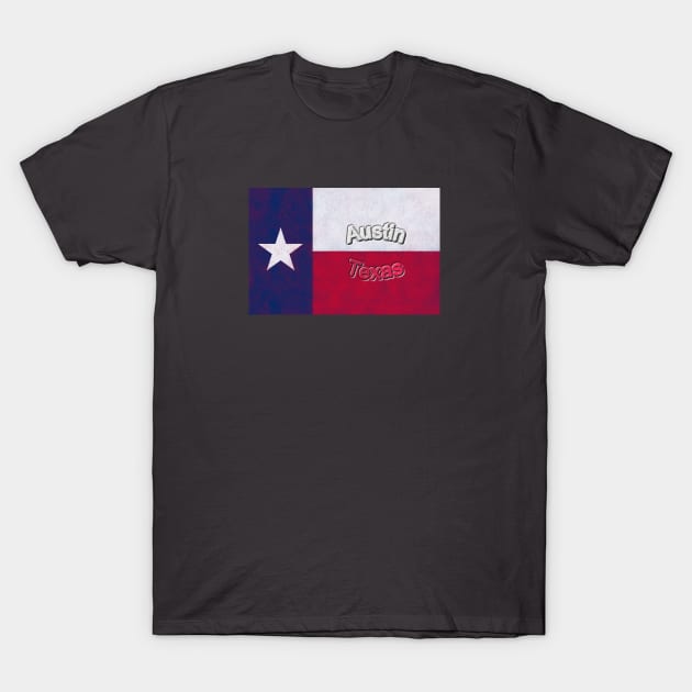 Austin Texas Flag T-Shirt by rand0mity